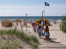 Ventspilio mėlynosios vėliavos paplūdimys ir pietinis molas su apžvalgos aikštele